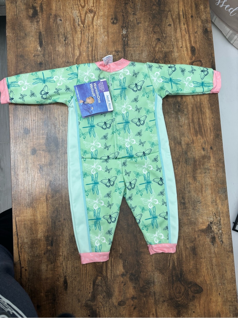 Splash About “WarmInOne” Fleece-Lined Infant UPF 50+ Dragonfly Wetsuit, 6-12mo